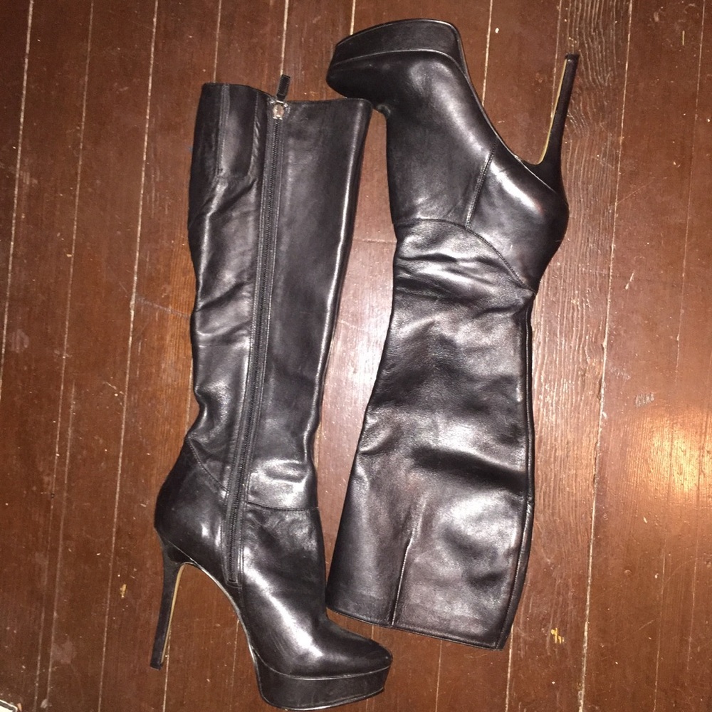 Knee high platform boots